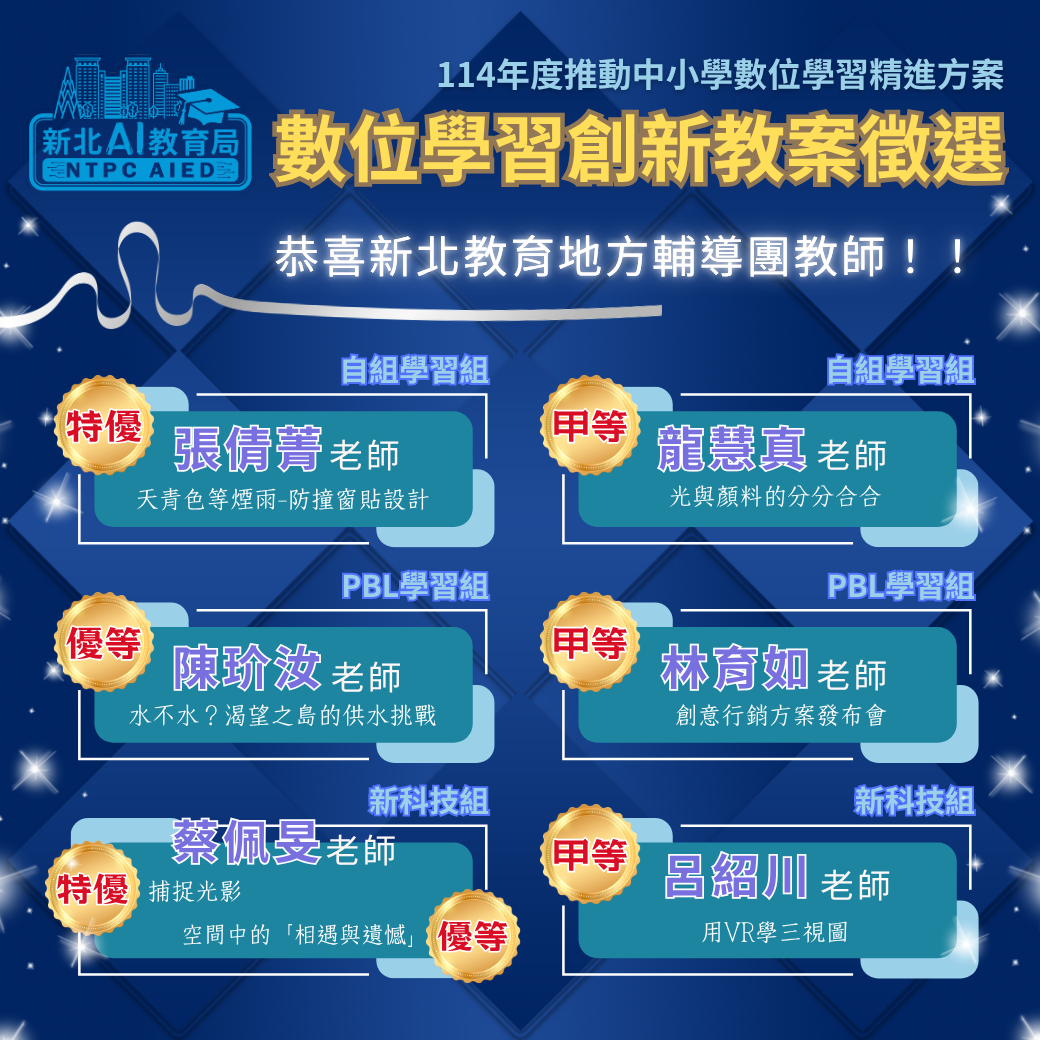 114數位學習創新教案徵選獲獎